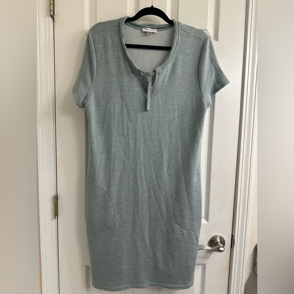Calvin Klein Light Green Dress With Pockets